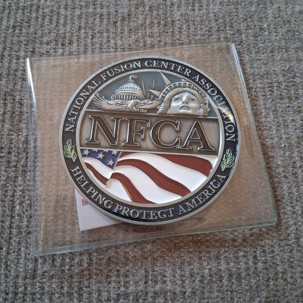 NFCA National Fusion Center Association DOJ FBI TSC Local County Challenge Coin